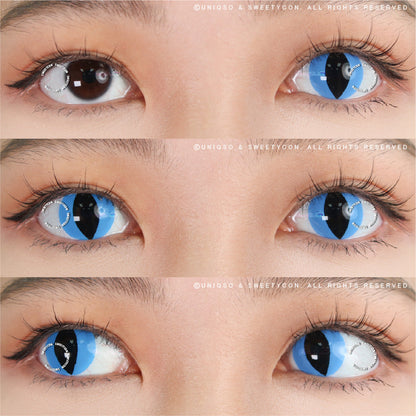 Sweety Crazy Aqua Cat (1 lens/pack)-Crazy Contacts-SweetyCon