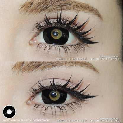 Sweety Crazy Black Out (1 lens/pack)-Crazy Contacts-UNIQSO