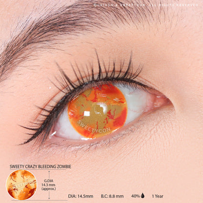 Sweety Crazy Bleeding Zombie (1 lens/pack)-Crazy Contacts-SweetyCon