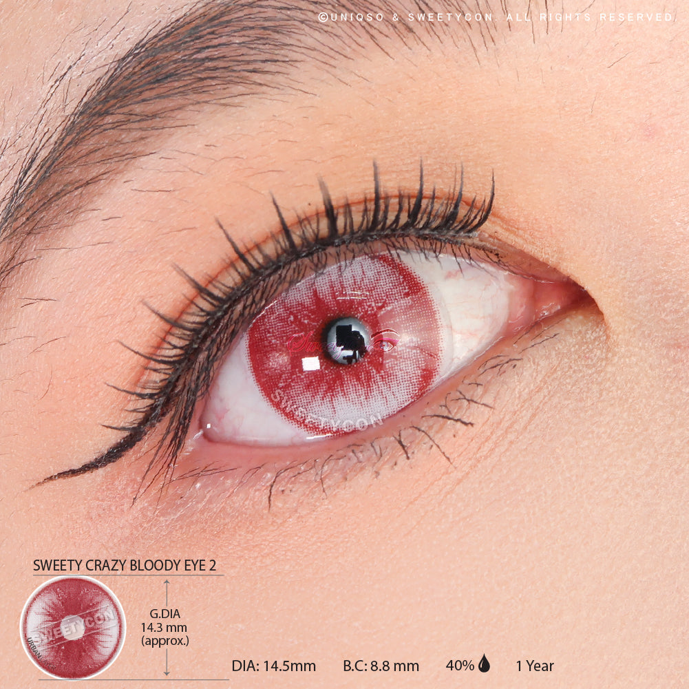 Sweety Crazy Bloody Eye 2 (1 lens/pack)-Crazy Contacts-SweetyCon