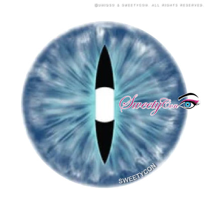 Sweety Crazy Blue Demon Eye / Cat Eye (New) (1 lens/pack)-Crazy Contacts-SweetyCon