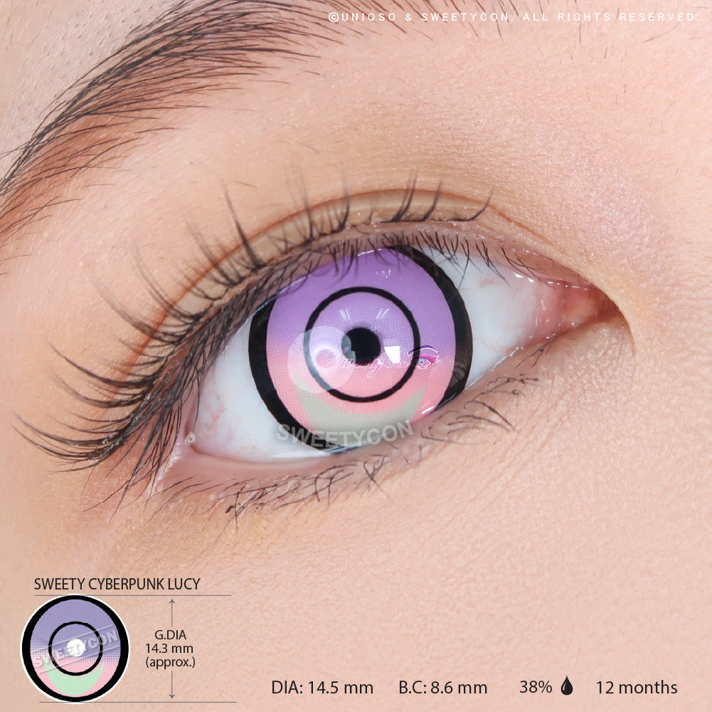 Sweety Crazy Cyber Violet (1 lens/pack)-Colored Contacts-SweetyCon