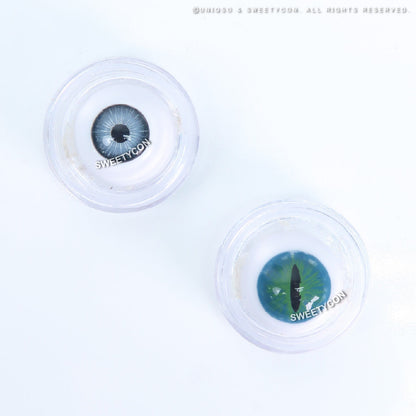 Sweety Crazy Dark Green Demon Eye / Cat Eye (New) (1 lens/pack)-Crazy Contacts-SweetyCon