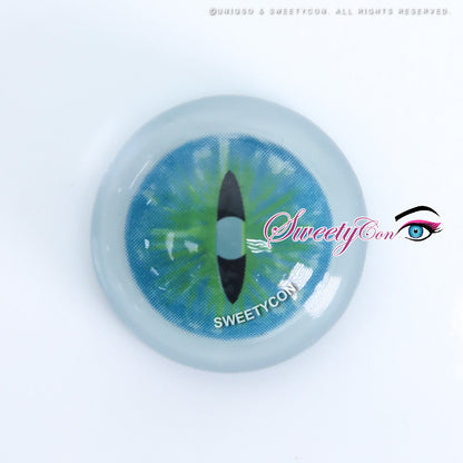 Sweety Crazy Dark Green Demon Eye / Cat Eye (New) (1 lens/pack)-Crazy Contacts-SweetyCon