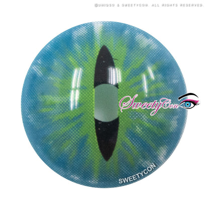Sweety Crazy Dark Green Demon Eye / Cat Eye (New) (1 lens/pack)-Crazy Contacts-SweetyCon
