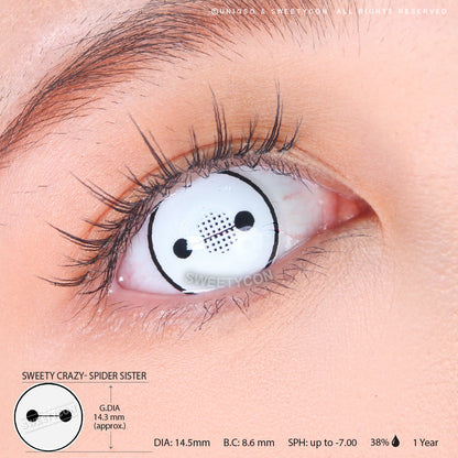 Sweety Crazy Demon Killer Spider Sister (1 lens/pack)-Crazy Contacts-SweetyCon