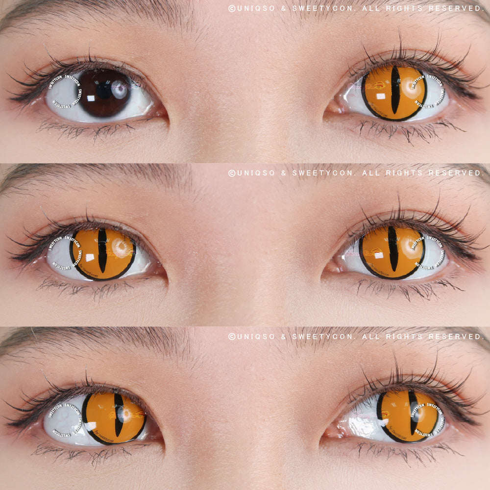 Sweety Crazy Gold Demon Eye / Cat Eye (1 lens/pack)-Crazy Contacts-SweetyCon