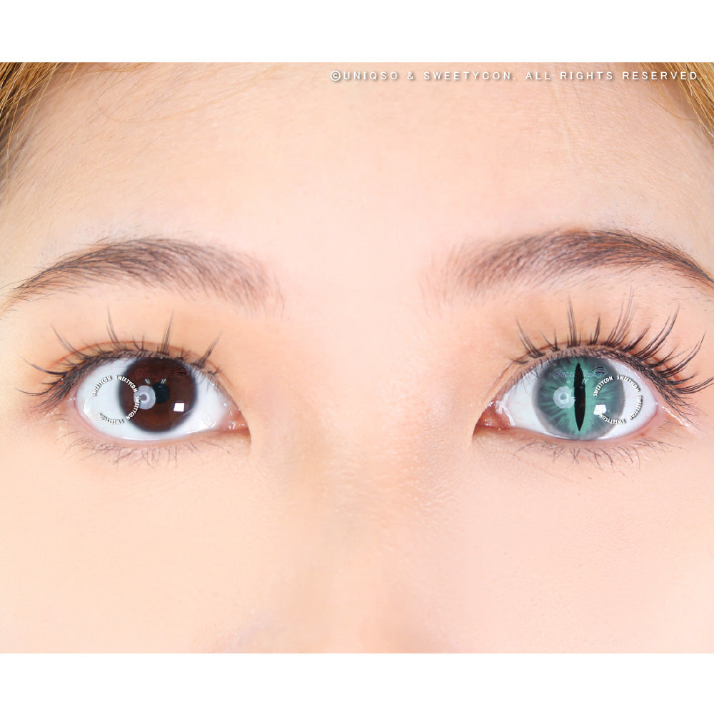 Sweety Crazy Gray Demon Eye / Cat Eye (New) (1 lens/pack)-Crazy Contacts-SweetyCon