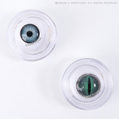Sweety Crazy Gray Demon Eye / Cat Eye (New) (1 lens/pack)-Crazy Contacts-SweetyCon