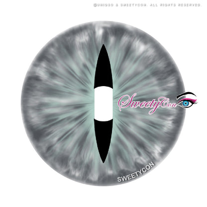 Sweety Crazy Gray Demon Eye / Cat Eye (New) (1 lens/pack)-Crazy Contacts-SweetyCon