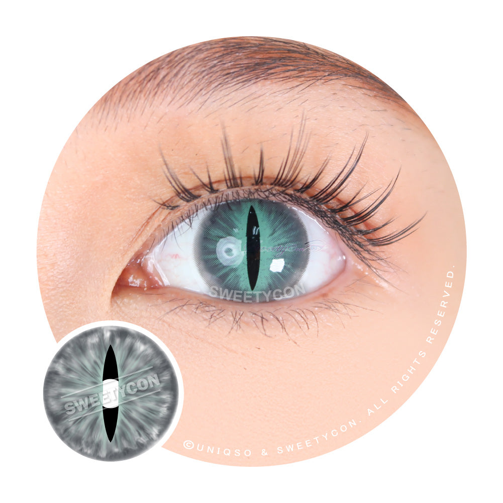 Sweety Crazy Gray Demon Eye / Cat Eye (New) (1 lens/pack)-Crazy Contacts-SweetyCon