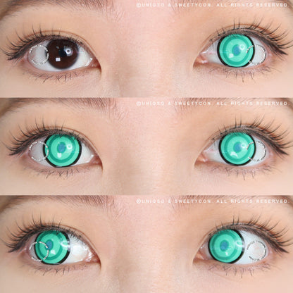 Sweety Crazy Green Ring (1 lens/pack)-Colored Contacts-SweetyCon
