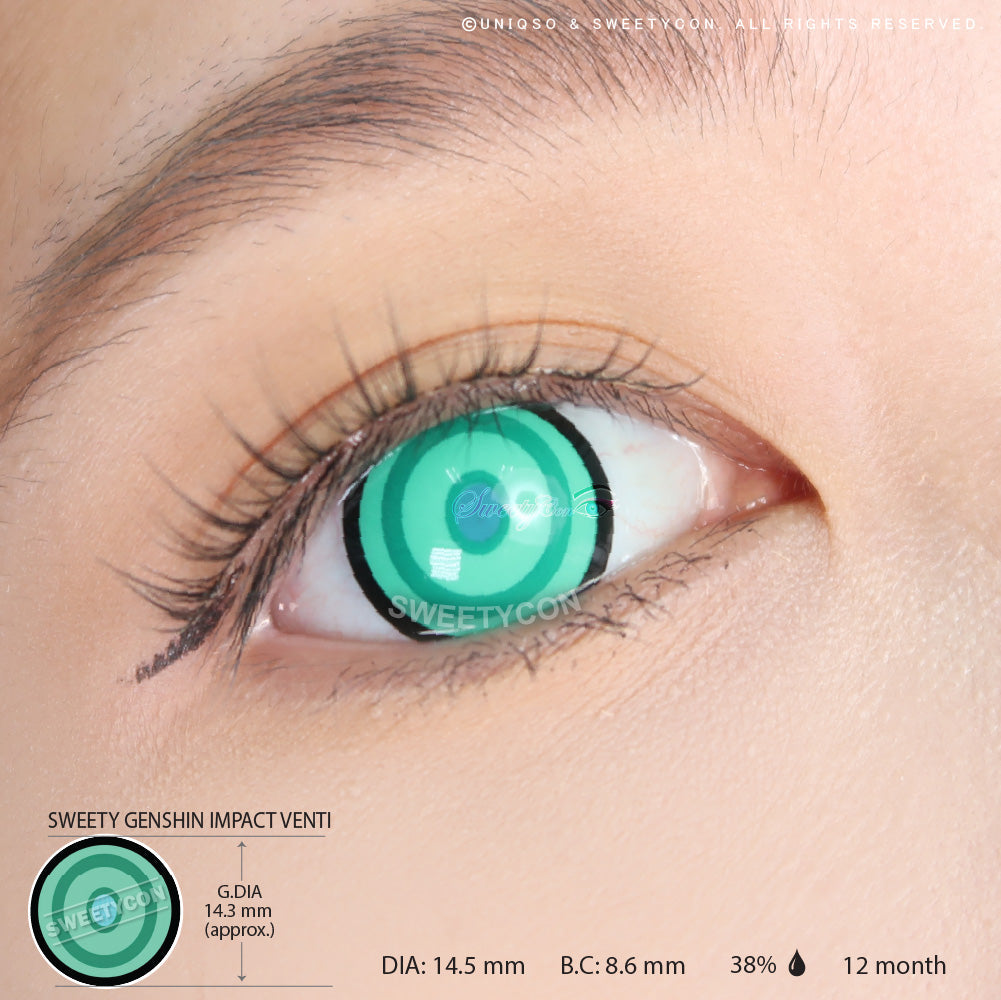 Sweety Crazy Green Ring (1 lens/pack)-Colored Contacts-SweetyCon