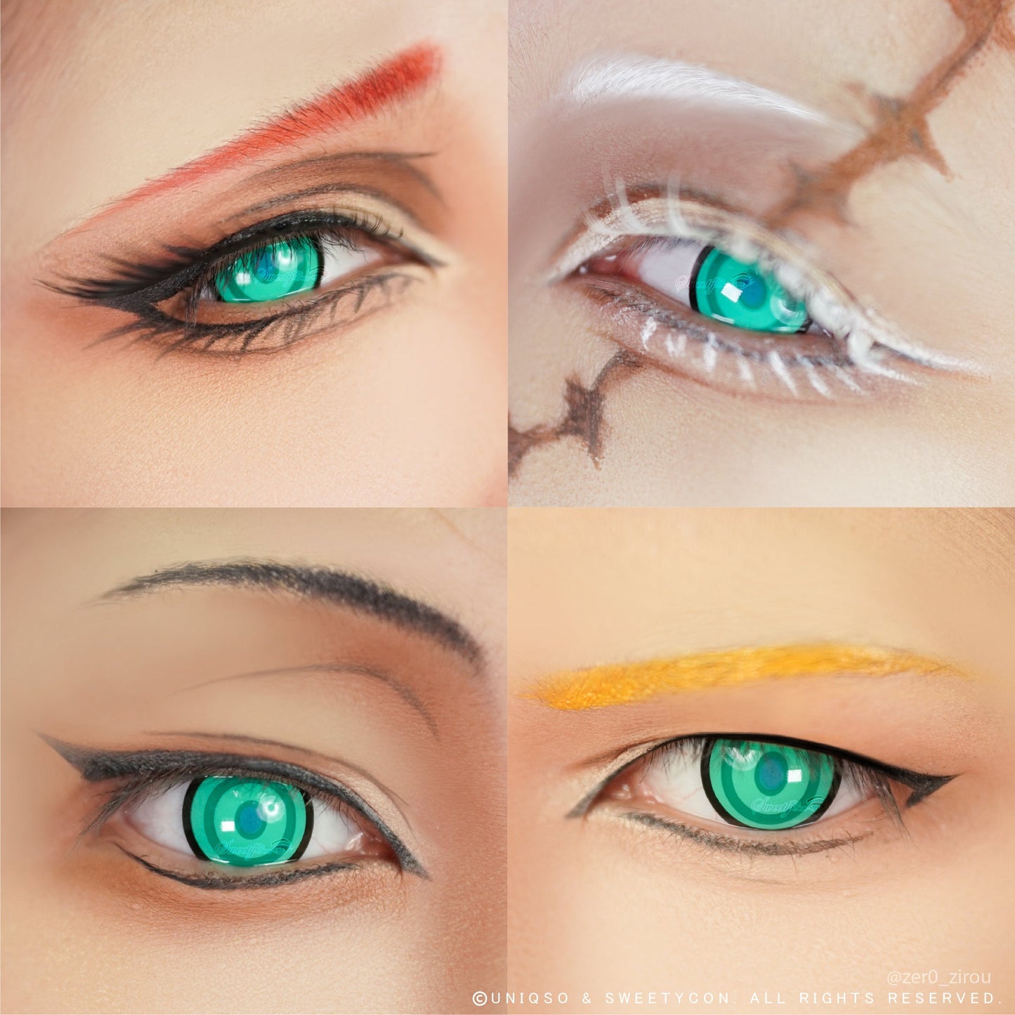 Sweety Crazy Green Ring (1 lens/pack)-Colored Contacts-SweetyCon