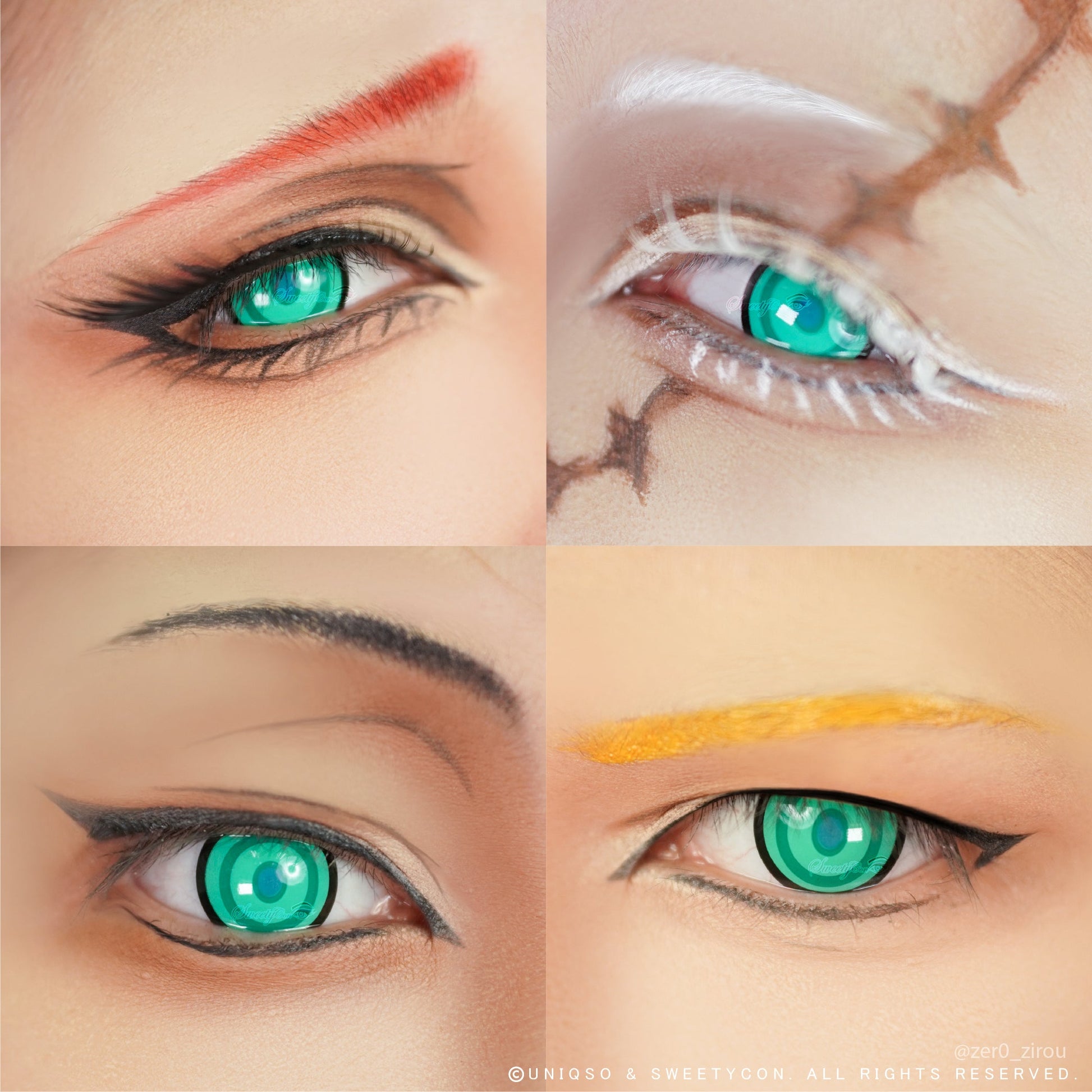Sweety Crazy Green Ring (1 lens/pack)-Colored Contacts-SweetyCon