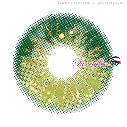 Sweety Crazy Lollipop Green (1 lens/pack)-Colored Contacts-SweetyCon