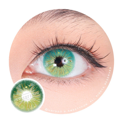 Sweety Crazy Lollipop Green (1 lens/pack)-Colored Contacts-SweetyCon
