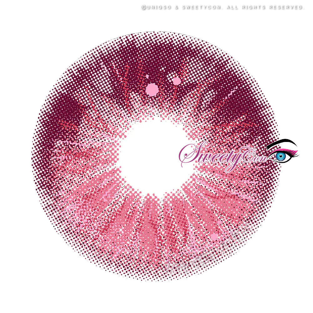 Sweety Crazy Lollipop Pink (1 lens/pack)-Colored Contacts-SweetyCon