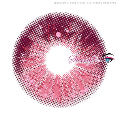 Sweety Crazy Lollipop Pink (1 lens/pack)-Colored Contacts-SweetyCon