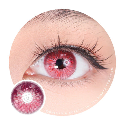 Sweety Crazy Lollipop Pink (1 lens/pack)-Colored Contacts-SweetyCon