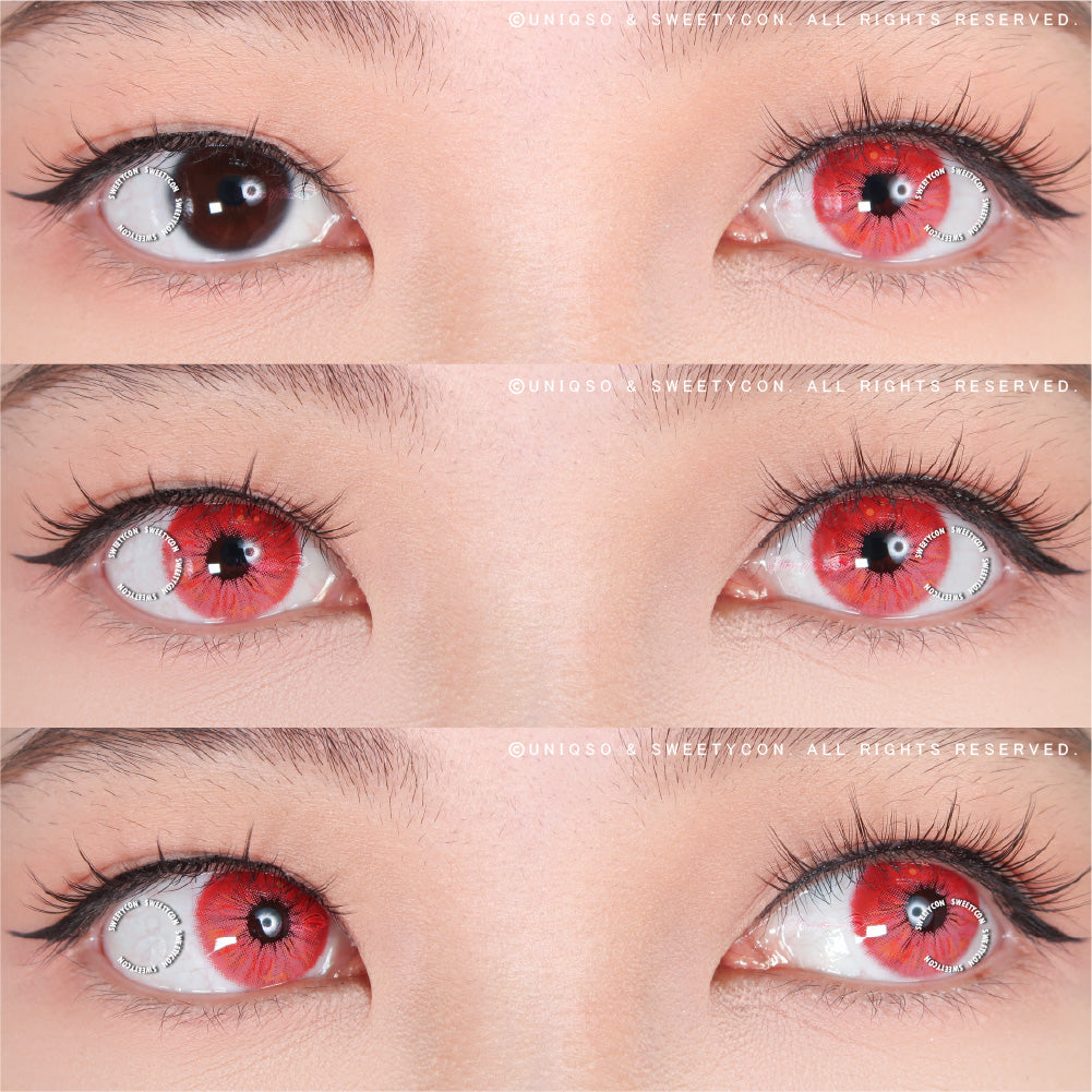 Sweety Crazy Lollipop Red (1 lens/pack)-Colored Contacts-SweetyCon