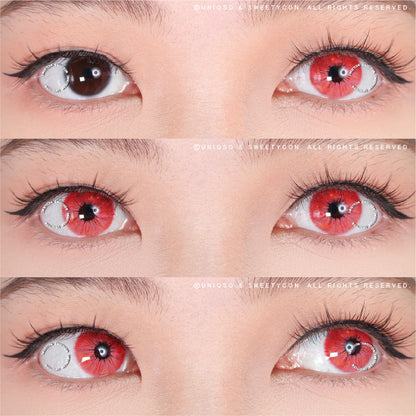 Sweety Crazy Lollipop Red (1 lens/pack)-Colored Contacts-SweetyCon