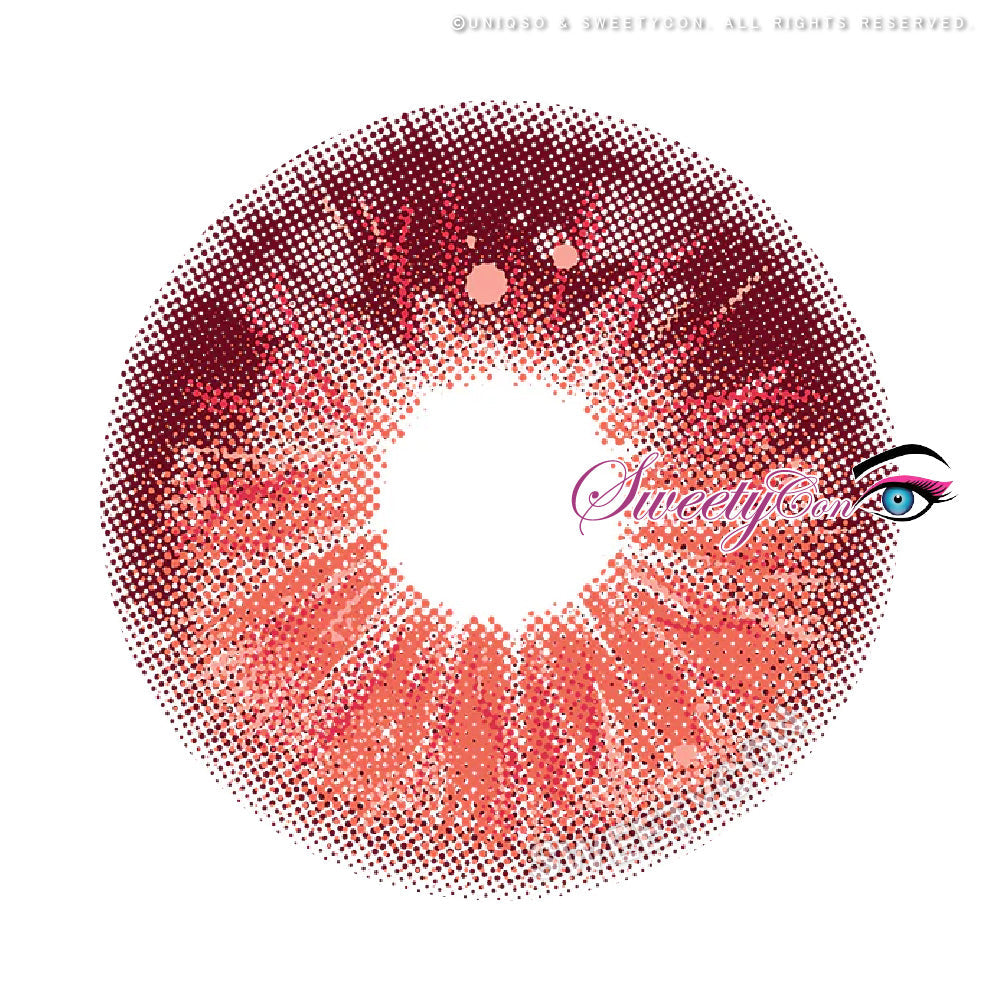 Sweety Crazy Lollipop Red (1 lens/pack)-Colored Contacts-SweetyCon