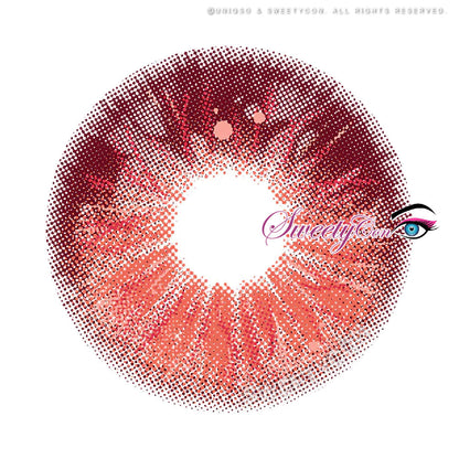 Sweety Crazy Lollipop Red (1 lens/pack)-Colored Contacts-SweetyCon