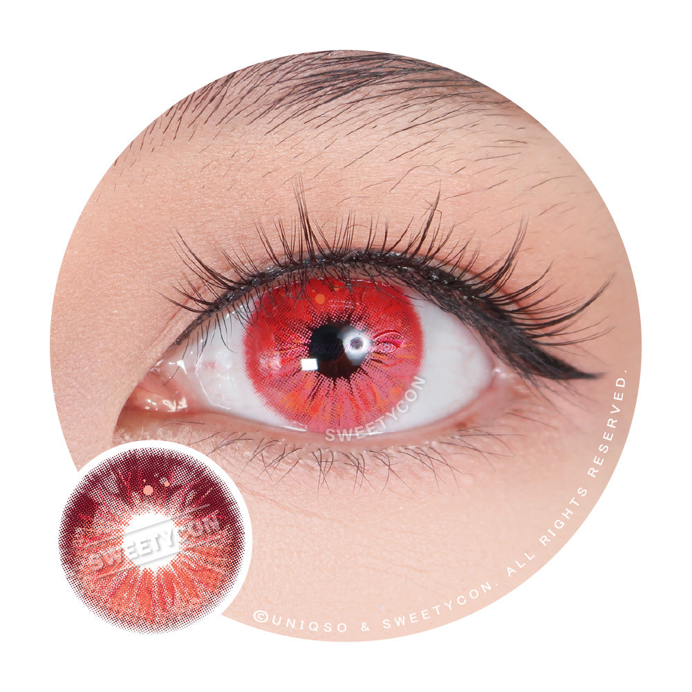 Sweety Crazy Lollipop Red (1 lens/pack)-Colored Contacts-SweetyCon