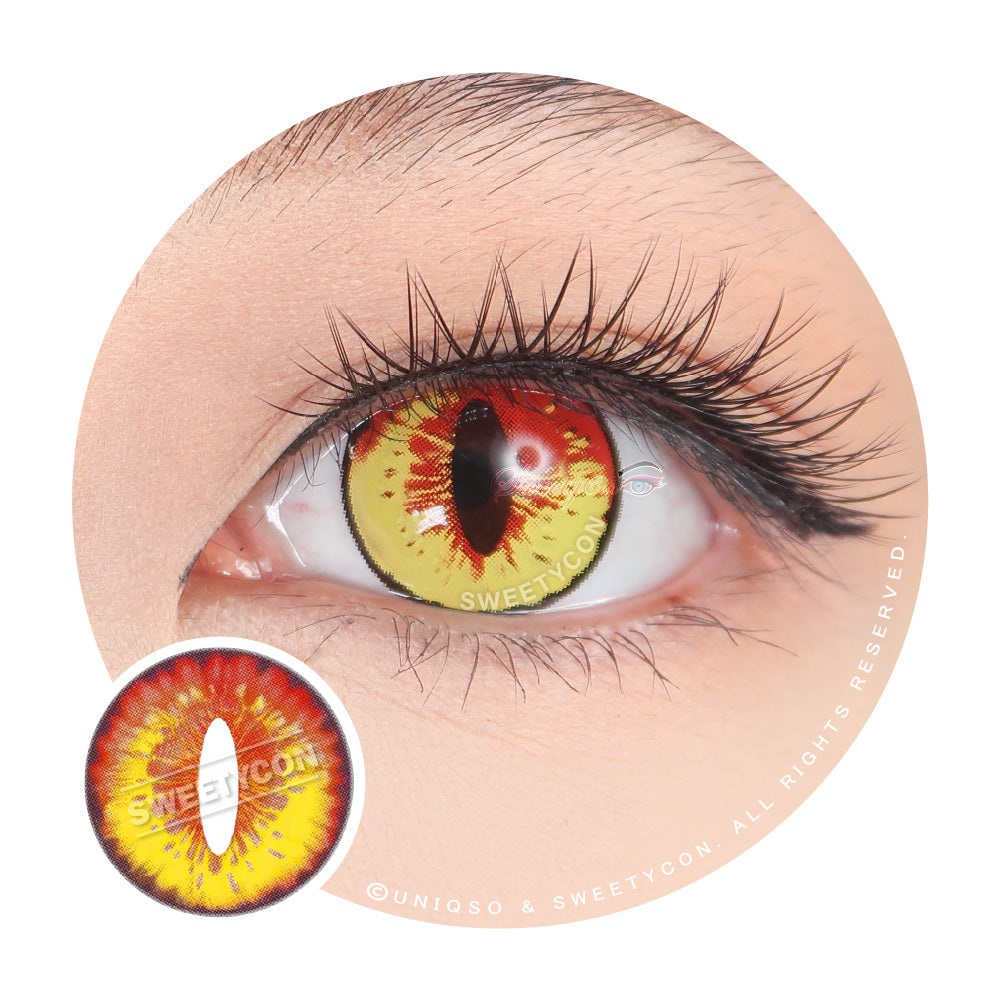 Sweety Crazy Mystery Orb Yellow (1 lens/pack)-Crazy Contacts-SweetyCon
