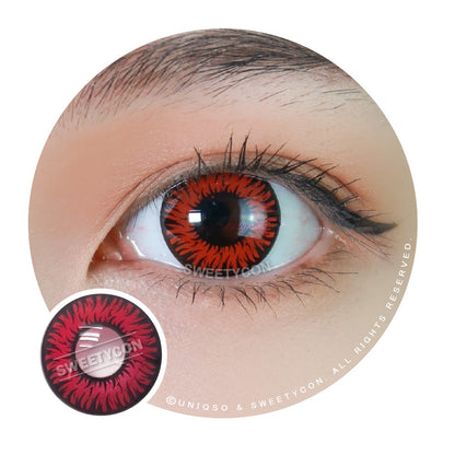 Sweety Crazy New Werewolf Red (1 lens/pack)-Crazy Contacts-SweetyCon