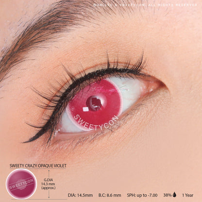 Sweety Crazy Opaque Violet (1 lens/pack)-Crazy Contacts-SweetyCon