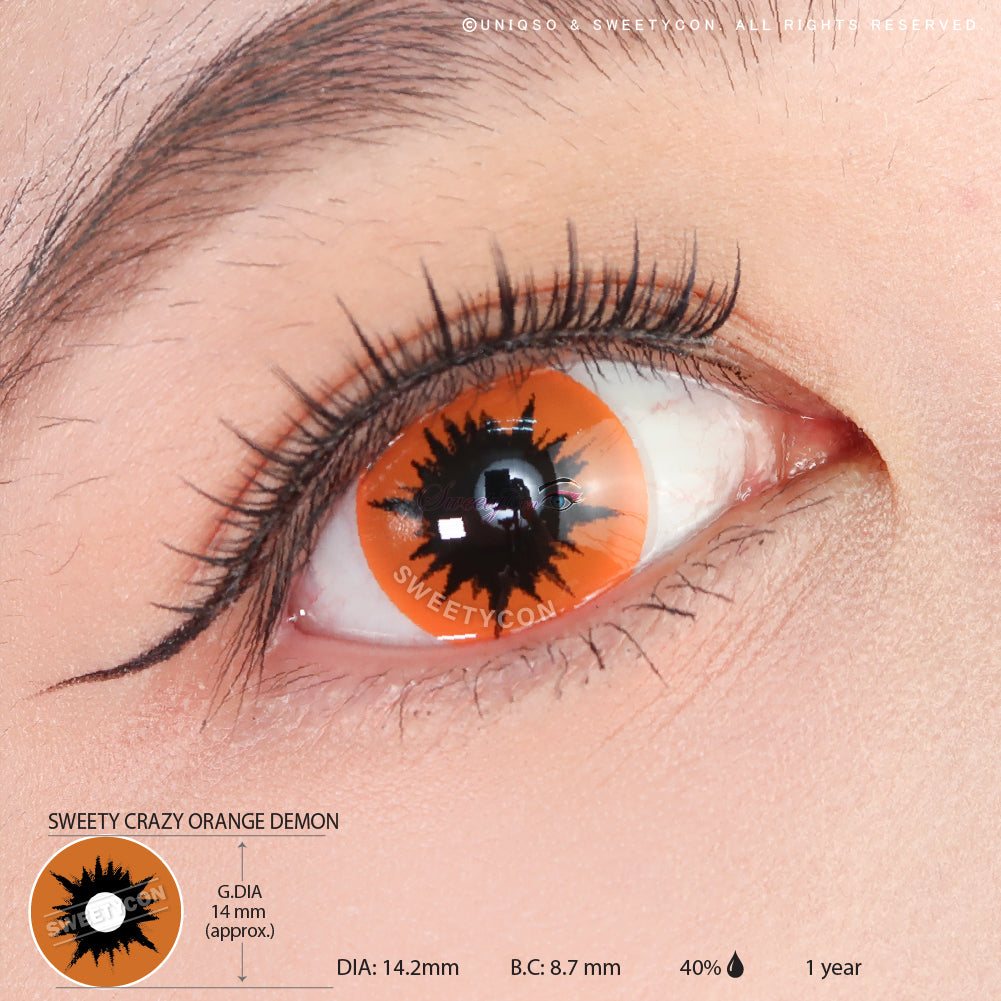 Sweety Crazy Orange Demon (1 lens/pack)-Crazy Contacts-SweetyCon