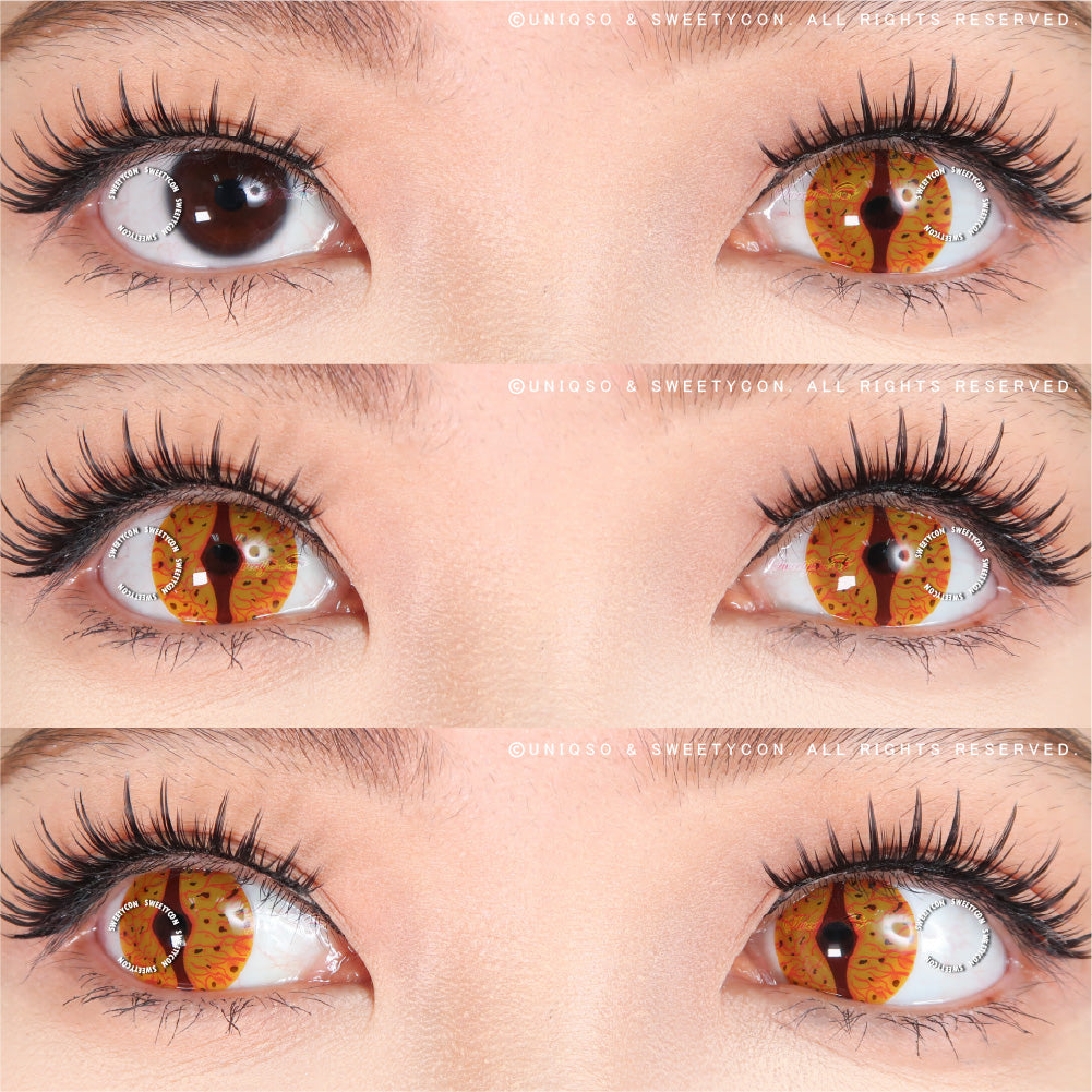 Sweety Crazy Orange Dragon Eyes (1 lens/pack)-Crazy Contacts-SweetyCon