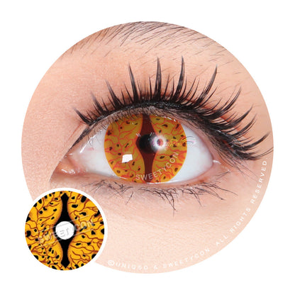 Sweety Crazy Orange Dragon Eyes (1 lens/pack)-Crazy Contacts-SweetyCon