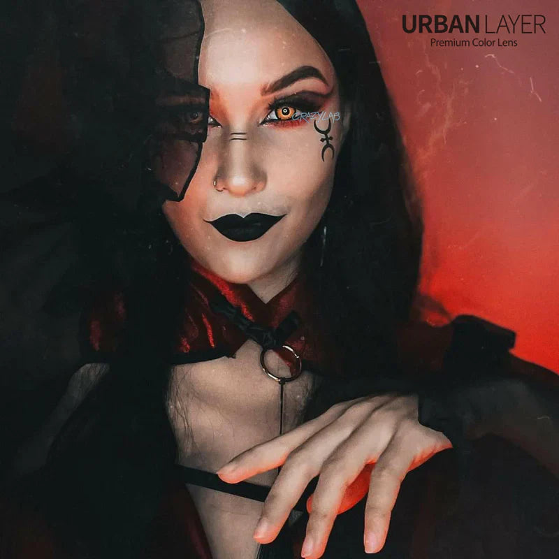 Sweety Crazy Orange Werewolf (1 lens/pack)-Crazy Contacts-SweetyCon