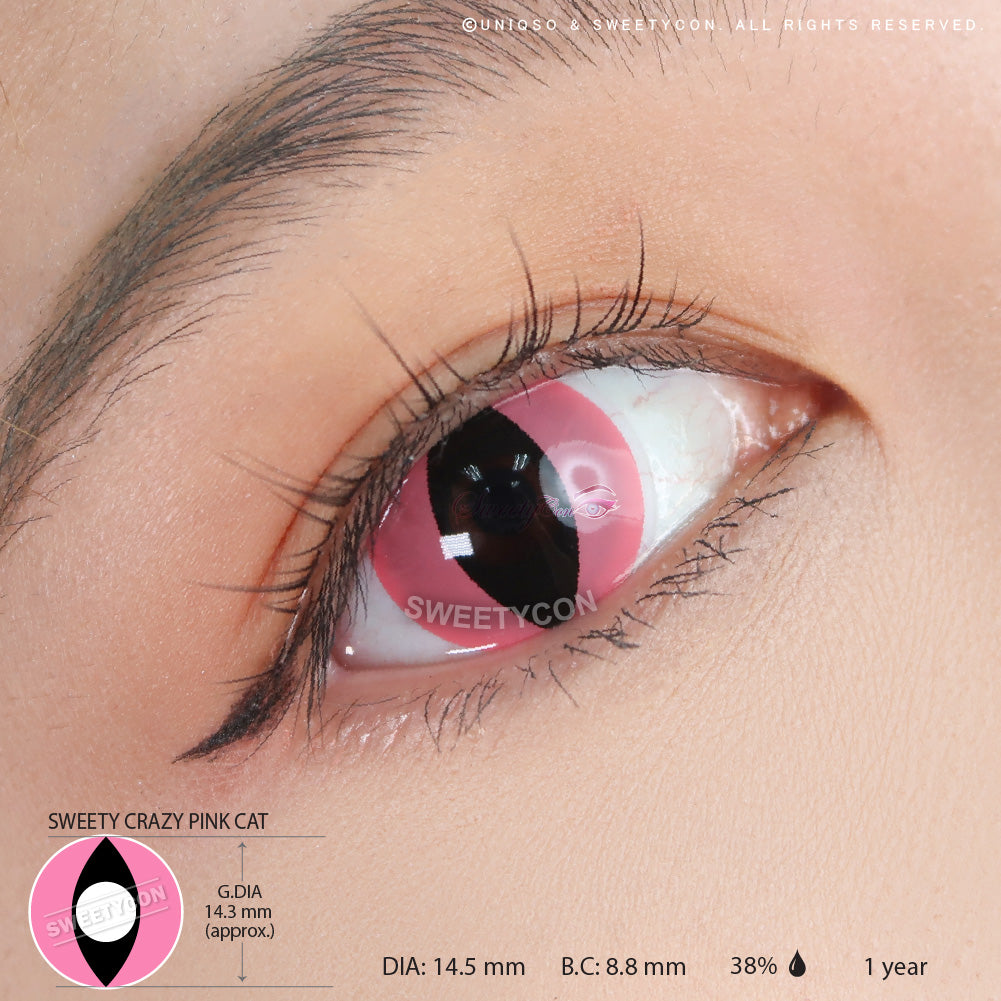 Sweety Crazy Pink Cat (1 lens/pack)-Crazy Contacts-SweetyCon