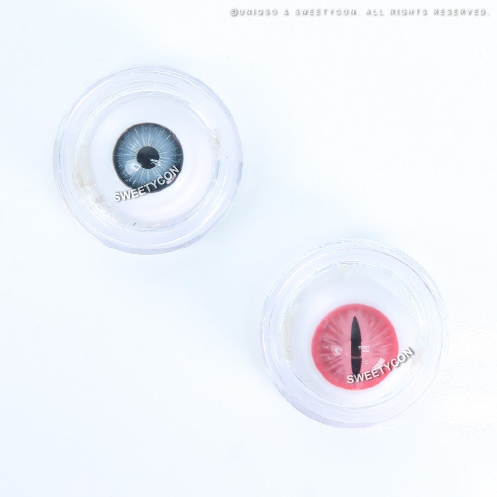 Sweety Crazy Pink Demon Eye / Cat Eye (New) (1 lens/pack)-Crazy Contacts-SweetyCon