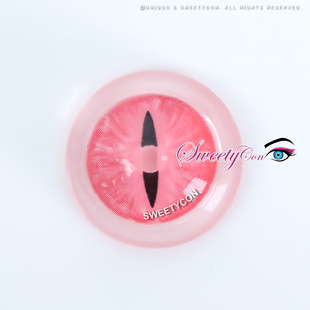 Sweety Crazy Pink Demon Eye / Cat Eye (New) (1 lens/pack)-Crazy Contacts-SweetyCon