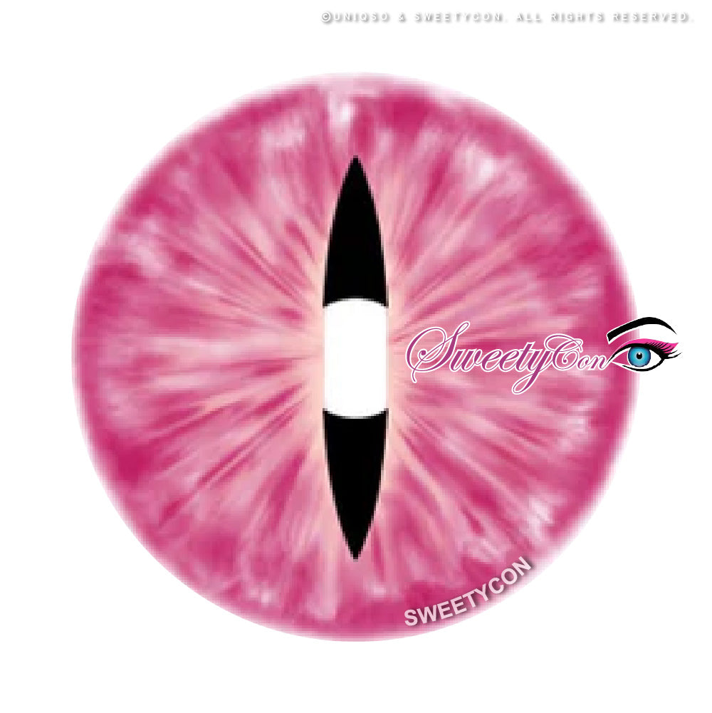 Sweety Crazy Pink Demon Eye / Cat Eye (New) (1 lens/pack)-Crazy Contacts-SweetyCon