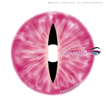 Sweety Crazy Pink Demon Eye / Cat Eye (New) (1 lens/pack)-Crazy Contacts-SweetyCon