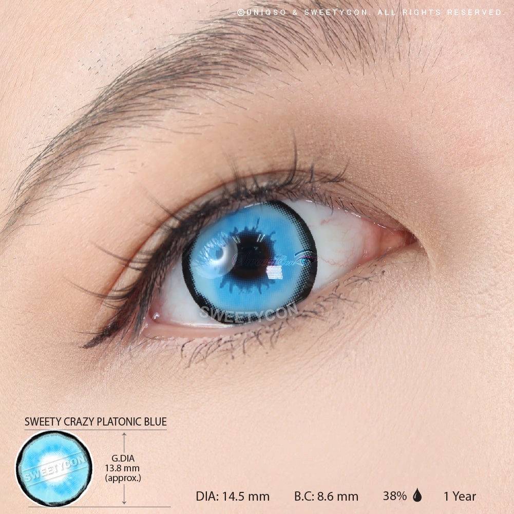 Sweety Crazy Platonic Blue (1 lens/pack)-Crazy Contacts-SweetyCon