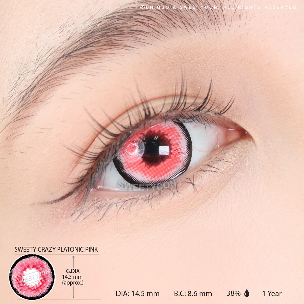 Sweety Crazy Platonic Pink (1 lens/pack)-Crazy Contacts-SweetyCon