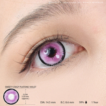 Sweety Crazy Platonic Violet (1 lens/pack)-Crazy Contacts-SweetyCon