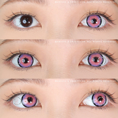 Sweety Crazy Platonic Violet Pink (1 lens/pack)-Crazy Contacts-SweetyCon