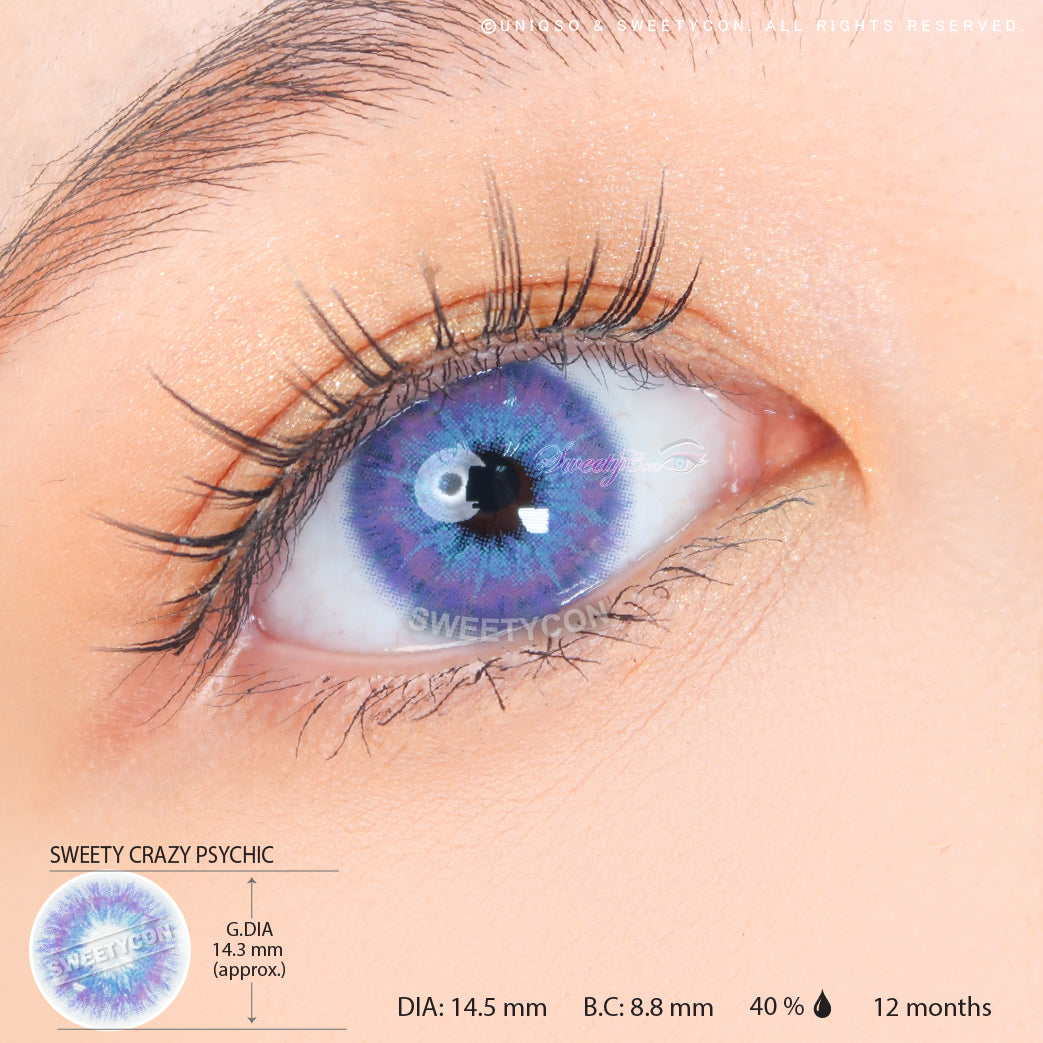 Sweety Crazy Psychic (1 lens/pack)-Colored Contacts-SweetyCon