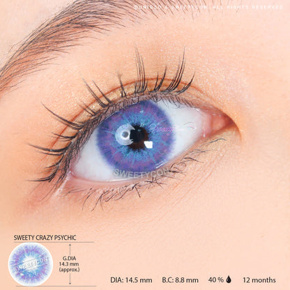 Sweety Crazy Psychic (1 lens/pack)-Colored Contacts-SweetyCon