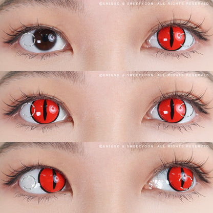 Sweety Crazy Red Demon Eye / Cat Eye (1 lens/pack)-Crazy Contacts-SweetyCon