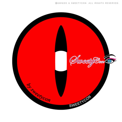 Sweety Crazy Red Demon Eye / Cat Eye (1 lens/pack)-Crazy Contacts-SweetyCon