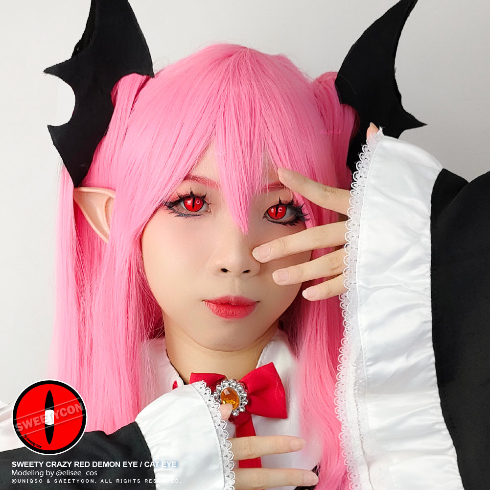 Sweety Crazy Red Demon Eye / Cat Eye (1 lens/pack)-Crazy Contacts-SweetyCon
